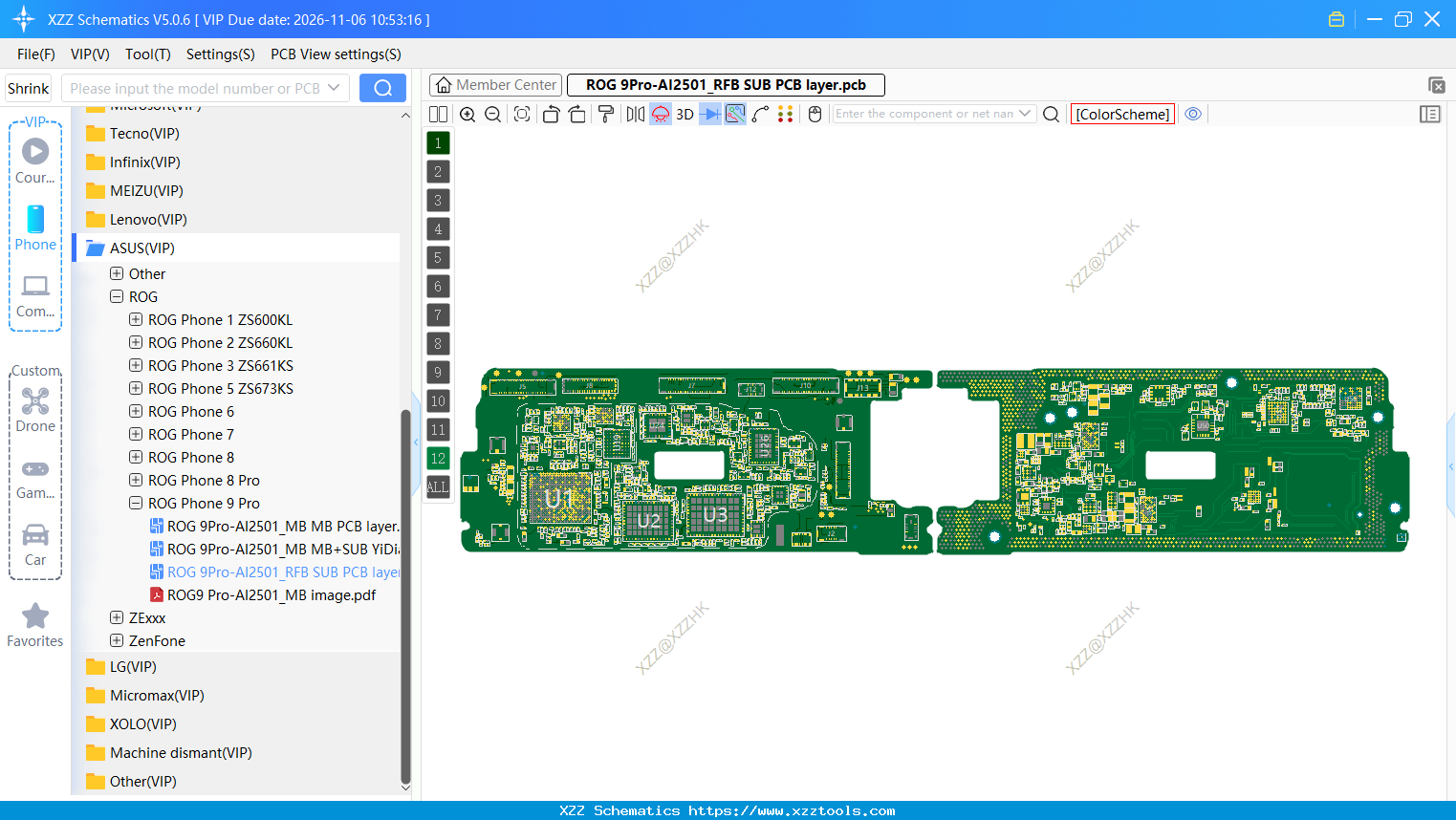 ROG 9Pro-AI2501_RFB SUB PCB Layer